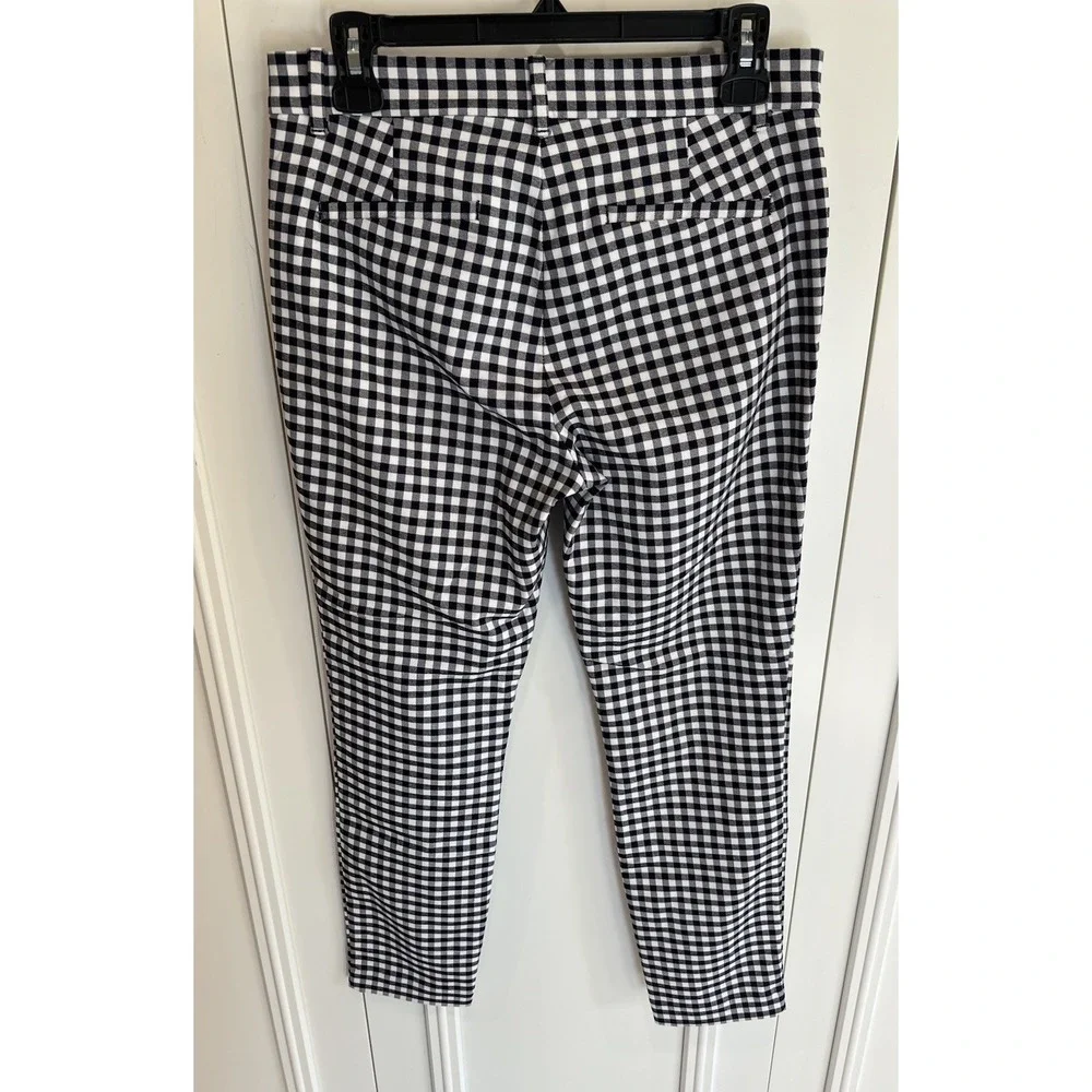 Gap Signature Skinny Ankle Pants Black &‎ White Gingham Preppy Picnic Retro